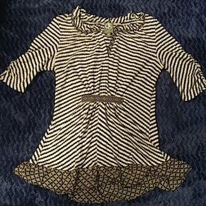 Black and White Striped Bono Shortsleeve